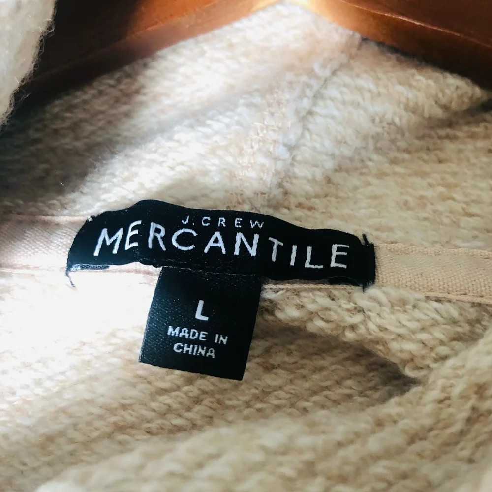 J Crew Mercantile cowl funnel sweatshirt sz Large